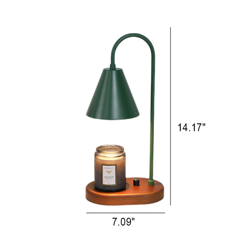 Hardware Cone Wood Dimming Table Lamp