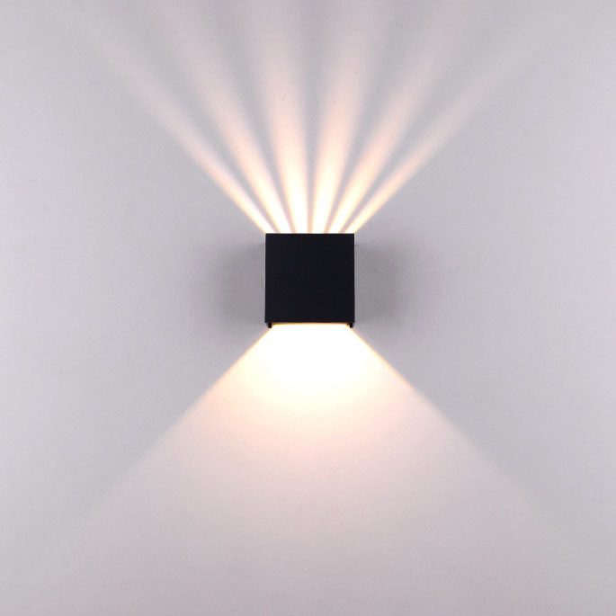 Solid Color Aluminum Square Outdoor Light