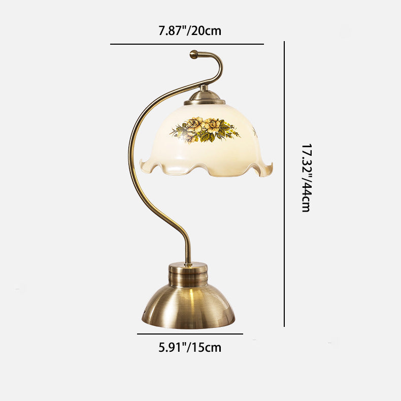 Pod Lotus Shaped Glass Table Lamp