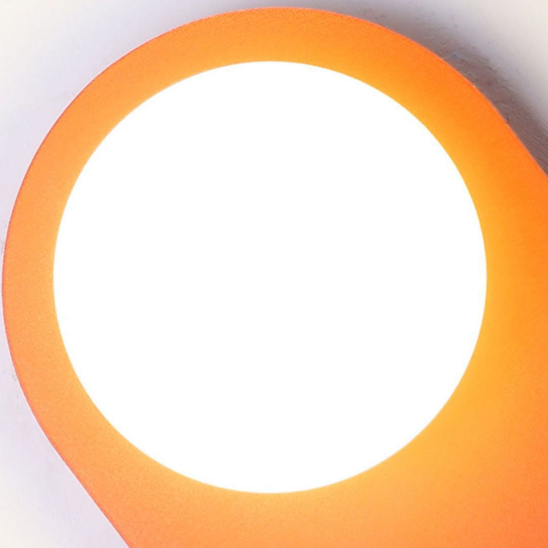 Glass Orange Ring Wall Lamp