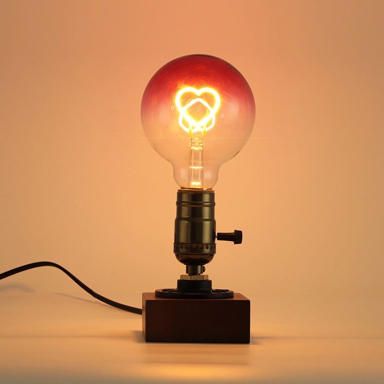 Square Elliptical Aluminium Copper Table Lamp