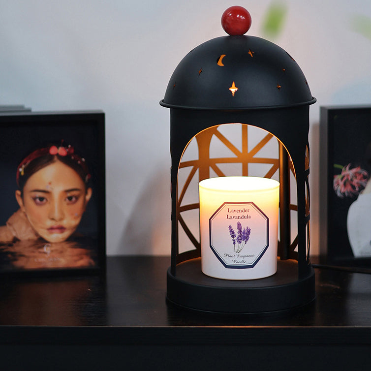 Hollowed Out Cylinder Metal Table Lamp