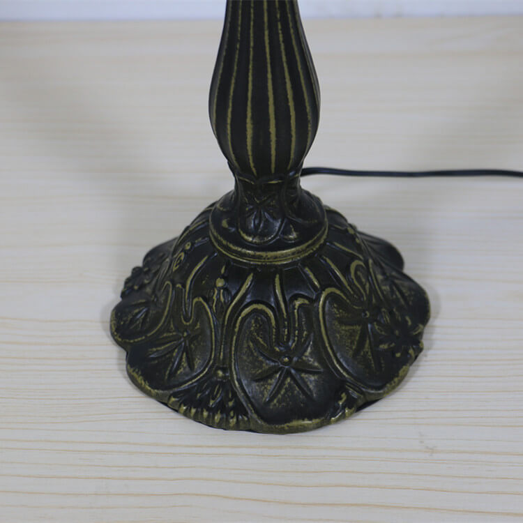 Yellow Plaid Stained Glass Table Lamp