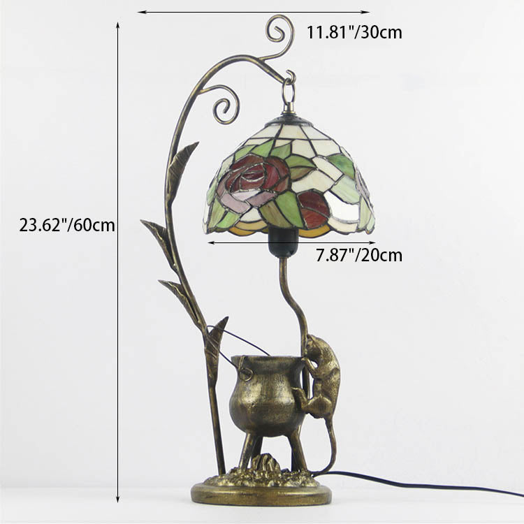 Mouse Flower Resin Stained Table Lamp