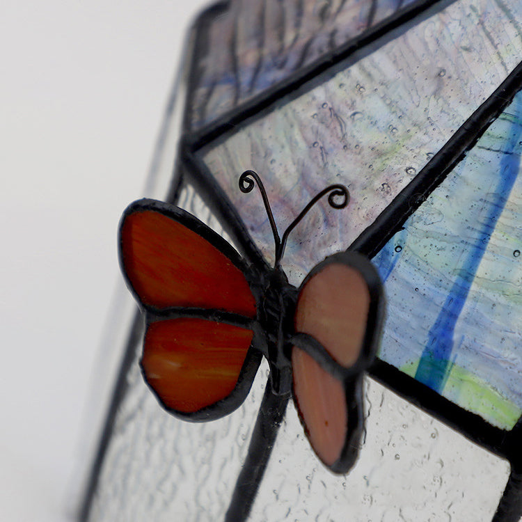 Butterfly Prismatic Metal Glass Table Lamp
