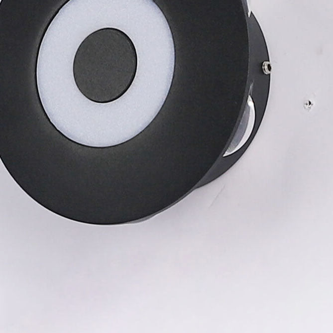 Black Round Aluminum Indoor Outdoor Light