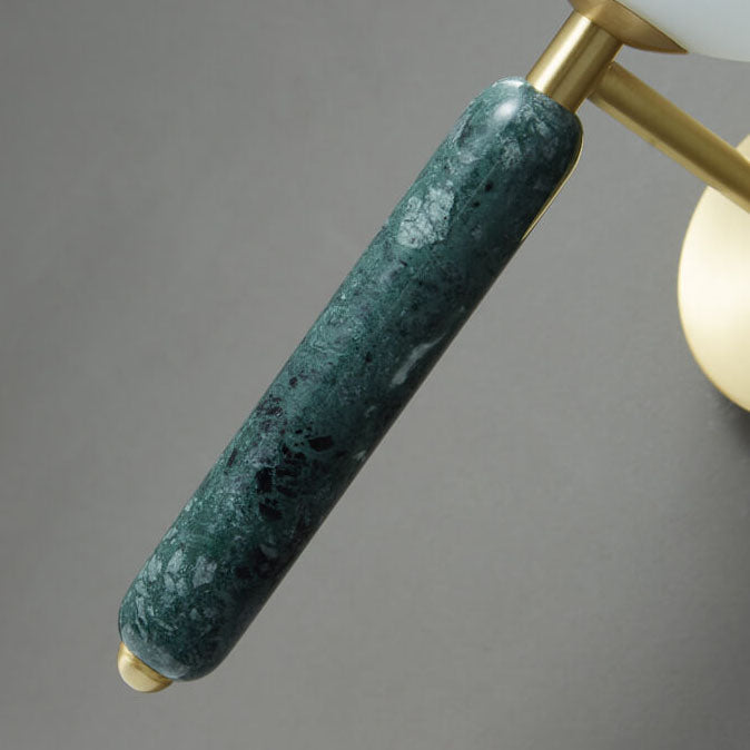 Ball Marble Straight Arm Wall Lamp