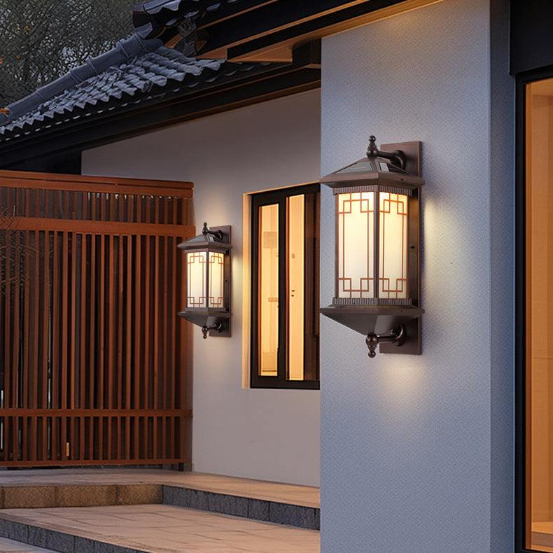 Aluminum Square Knot Pattern Outdoor Light