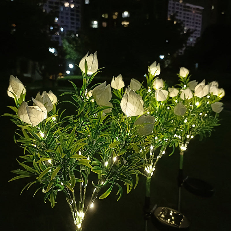 Waterproof Imitation Gardenia Solar Outdoor Light