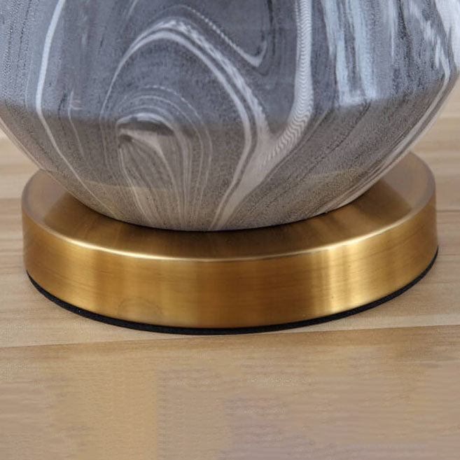 Fabric Lampshade Stone Pattern Table Lamp