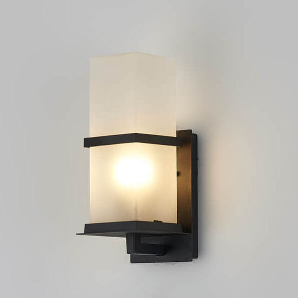 Column Frosted Glass Outdoor Light