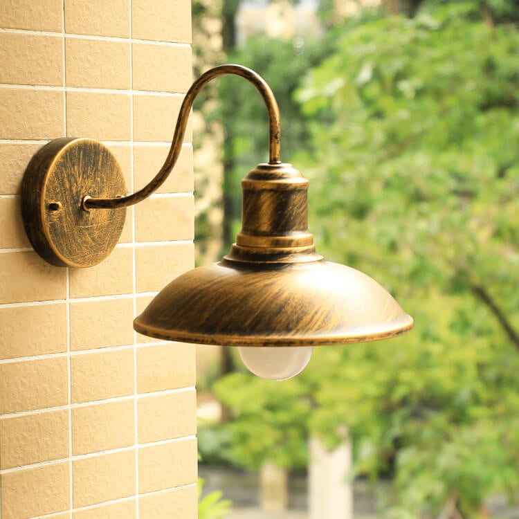Loft Dome Iron Bent Outdoor Light