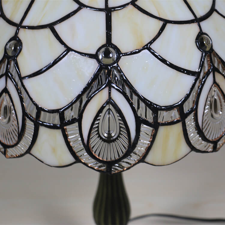 Lotus Resin Stained Glass Table Lamp