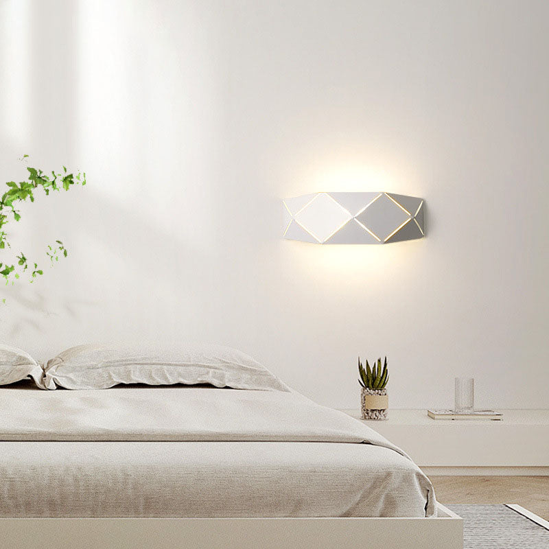 Iron Geometric Polyhedron Bedroom Wall Lamp