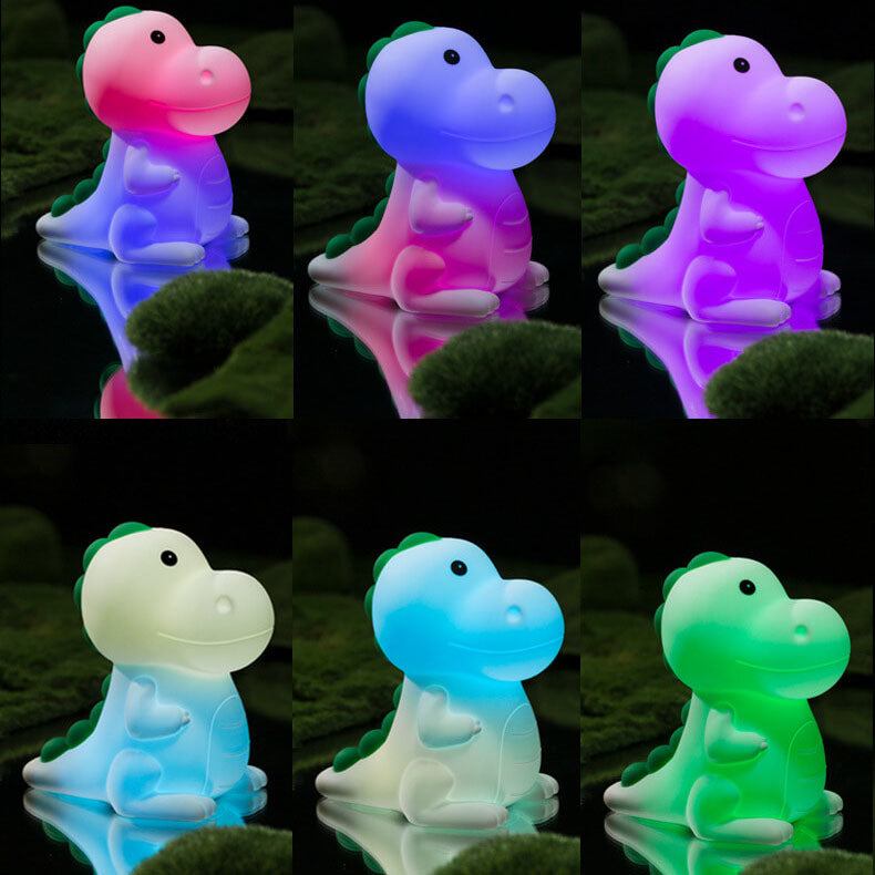 Cartoon Dinosaur Silicone Pat Table Lamp