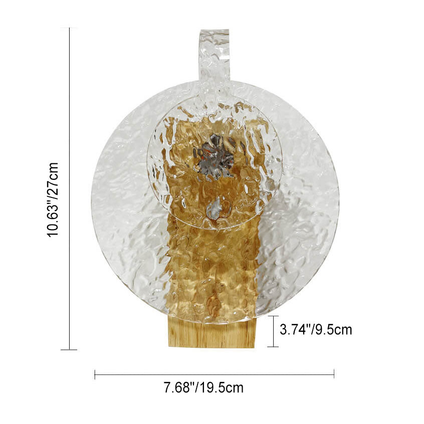 Romantic Solid Wood Rotating Table Lamp