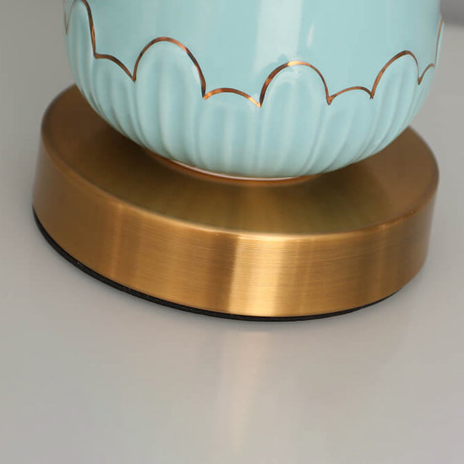 Vase Round Trapezoidal Ceramic Table Lamp