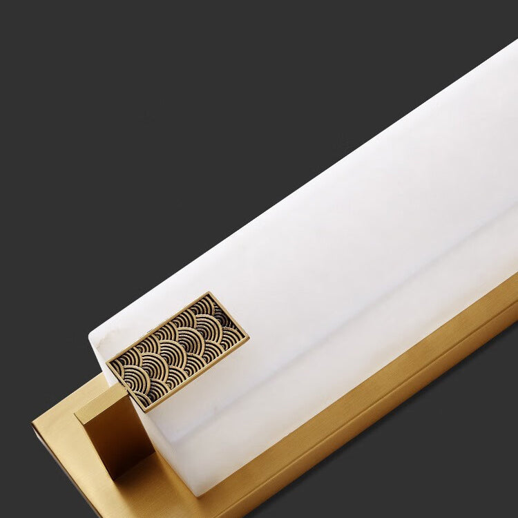 Rectangular Copper Marble Patio Outdoor Light