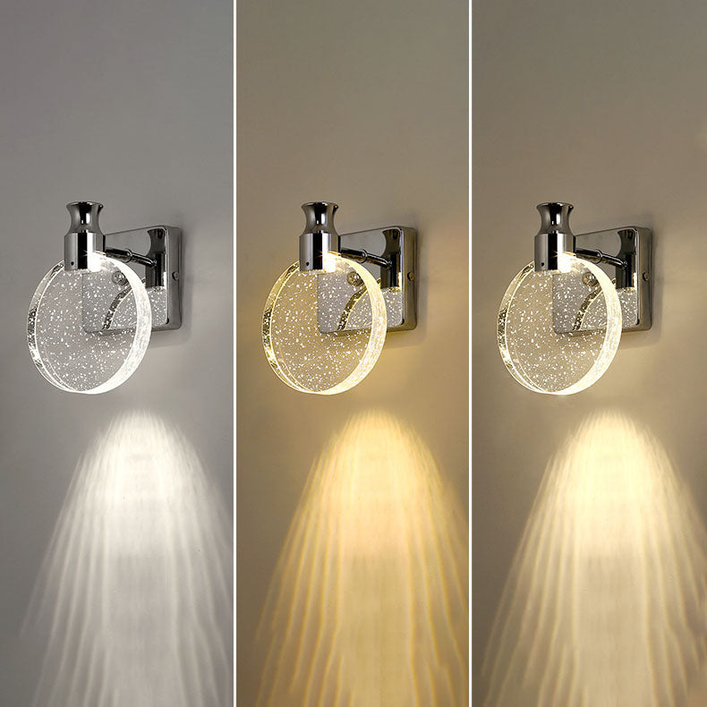 Round Bubble Crystal Aluminum Wall Lamp