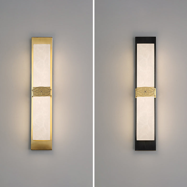 Copper Marble Cubic Strip Wall Lamp