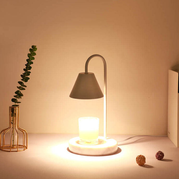 Solid Marble Cone Melting Table Lamp