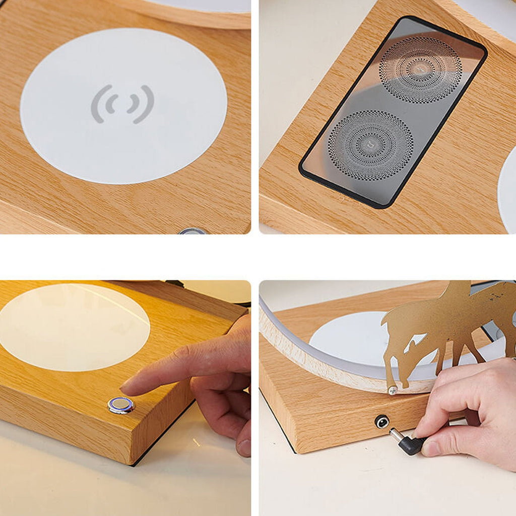 Iron Aluminum Wireless Charging Table Lamp
