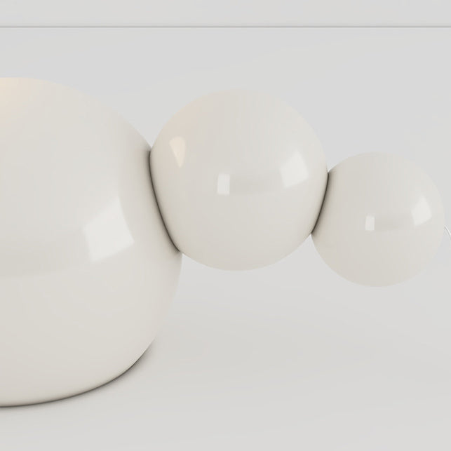 Cream Geometric Iron Globe Table Lamp