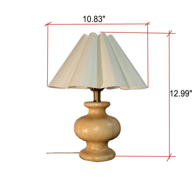 Half-circle Log Cloth Table Lamp