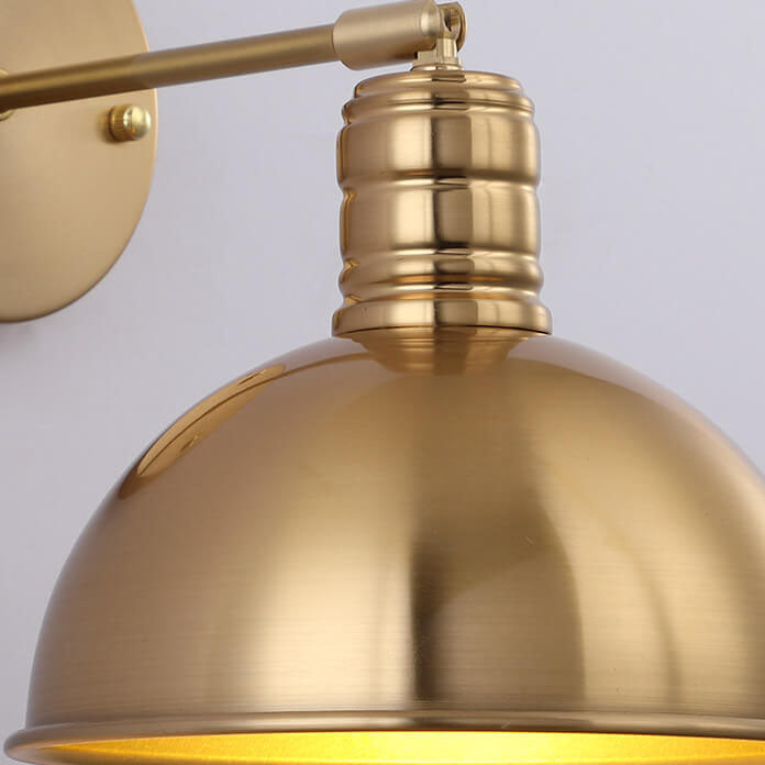 Iron Plated Brass Cone Wall Lamp
