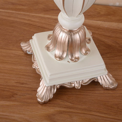 Fabric Cone Tassel Resin Table Lamp