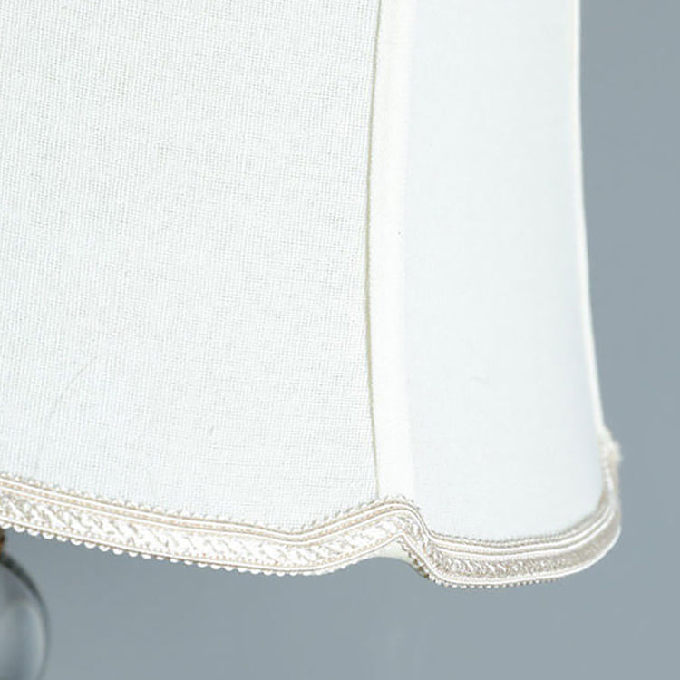 Column Crystal Iron Fabric Table Lamp