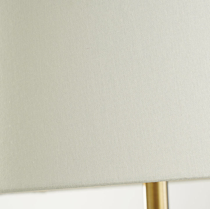 Plated Ceramic Column Fabric Table Lamp
