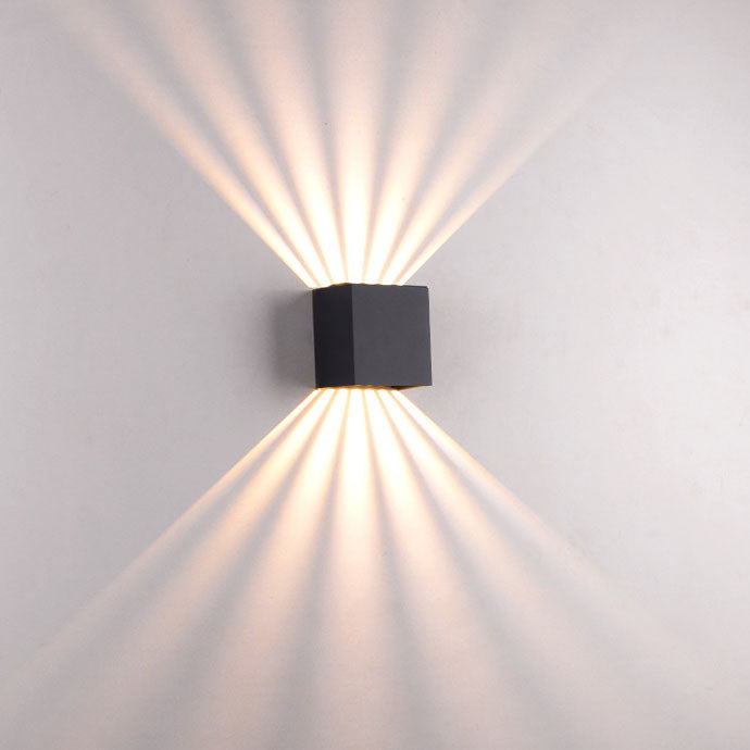 Solid Color Aluminum Square Outdoor Light