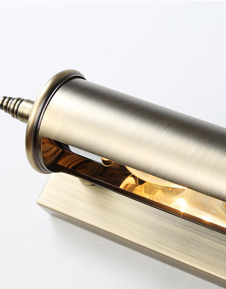 Bronze Iron Column Bar Wall Lamp