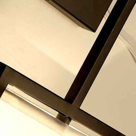 Square Fabric Iron Frame Wall Lamp