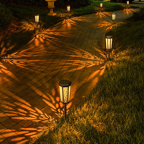 Hexagonal Plastic Lawn Insert Outdoor Light