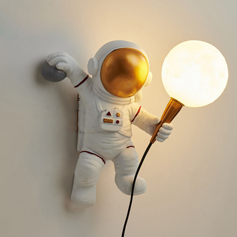Cartoon Astronaut Resin ABS Wall Lamp