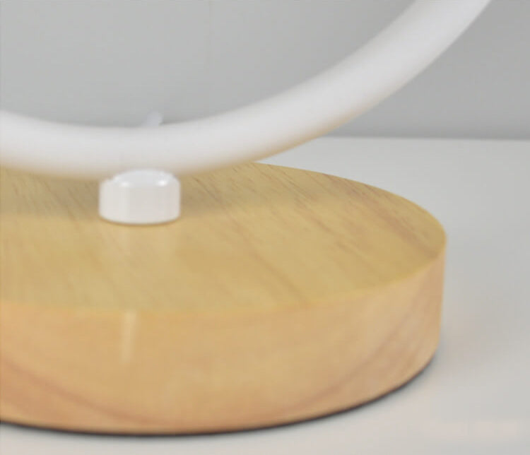 Linen White Ring Table Lamp