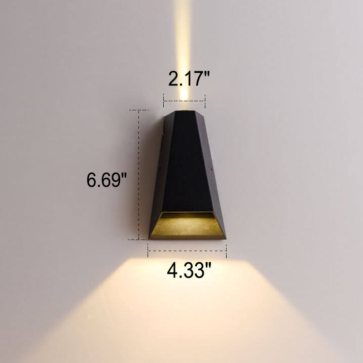 Trapezoid Up Down Illuminated Outdoor Light