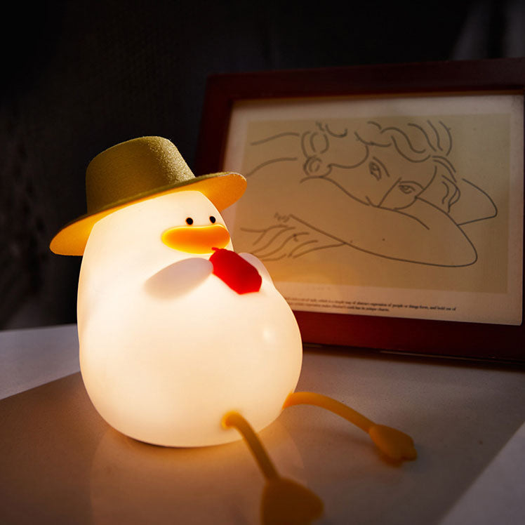 Cartoon Silicone Duck Pat Table Lamp