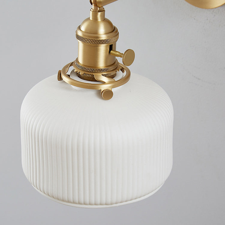 Striped Ceramic Jar Wall Lamp