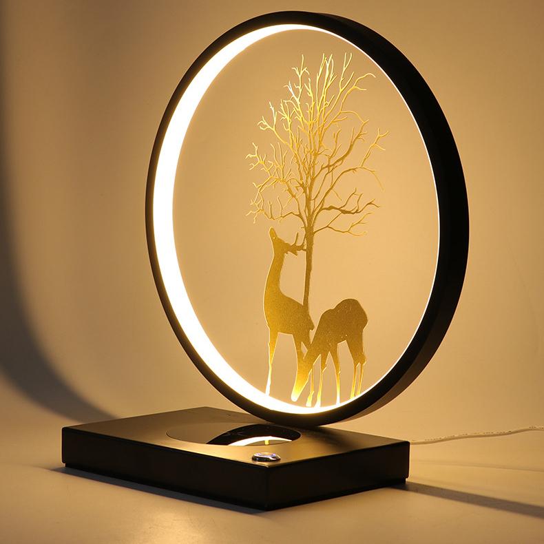 Decorative Tree Deer's Mobile Table Lamp