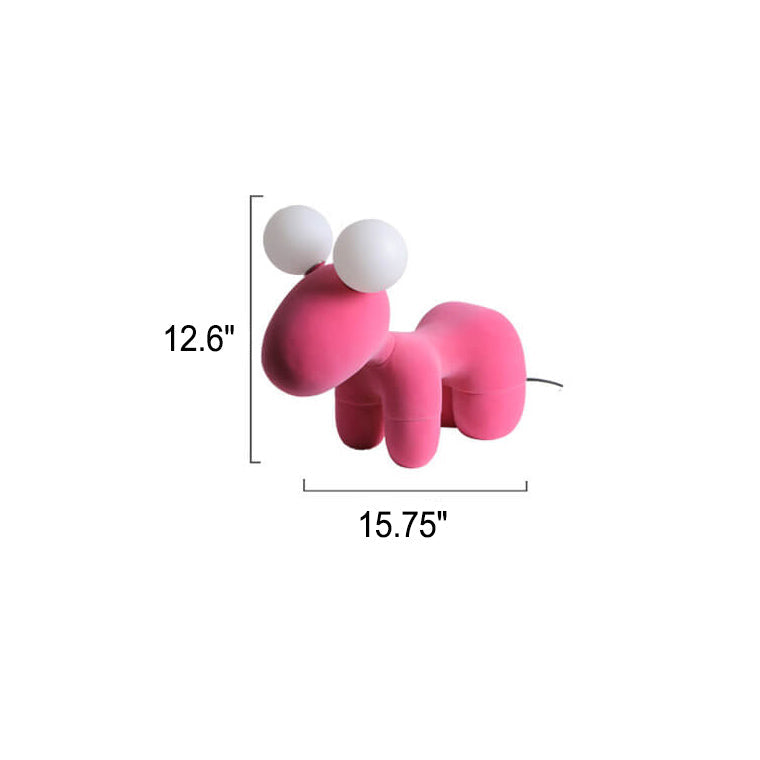 Cartoon Pony Plush Resin 2-Light Table Lamp