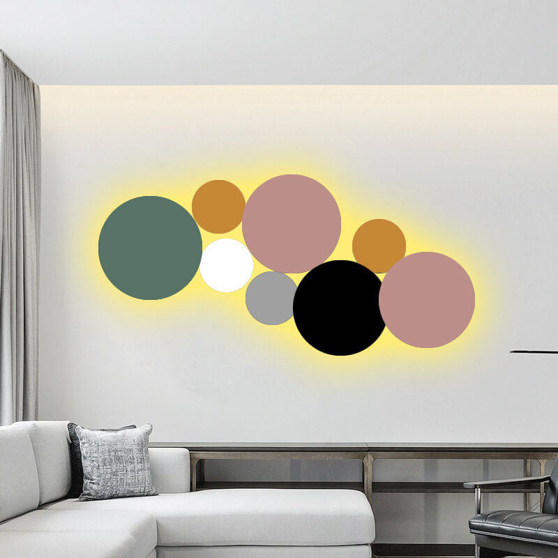 Colorful Round Iron Wall Lamp