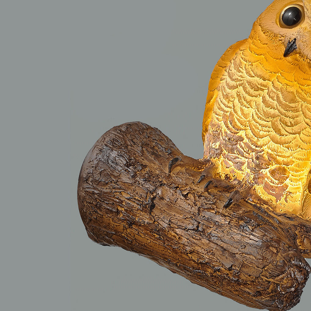 Resin Animal Owl Wall Lamp