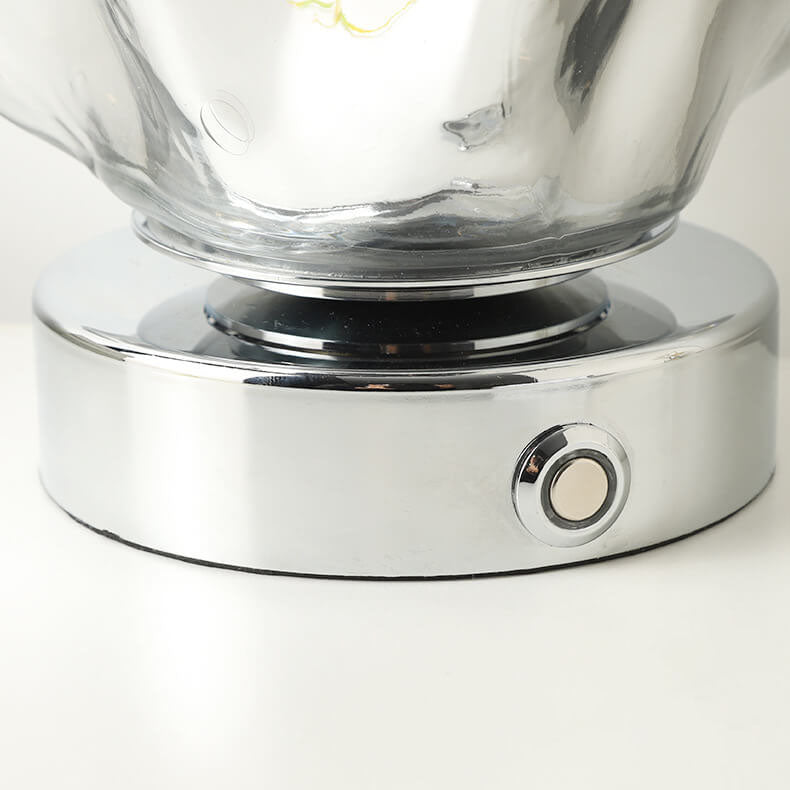 Lava Stone Glass Table Lamp