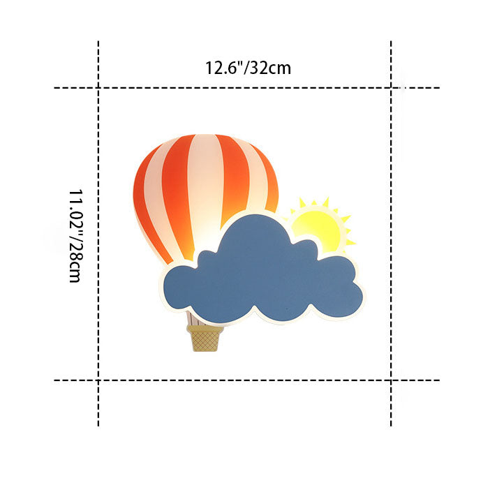 Kids Hot Air Balloon Wall Lamp