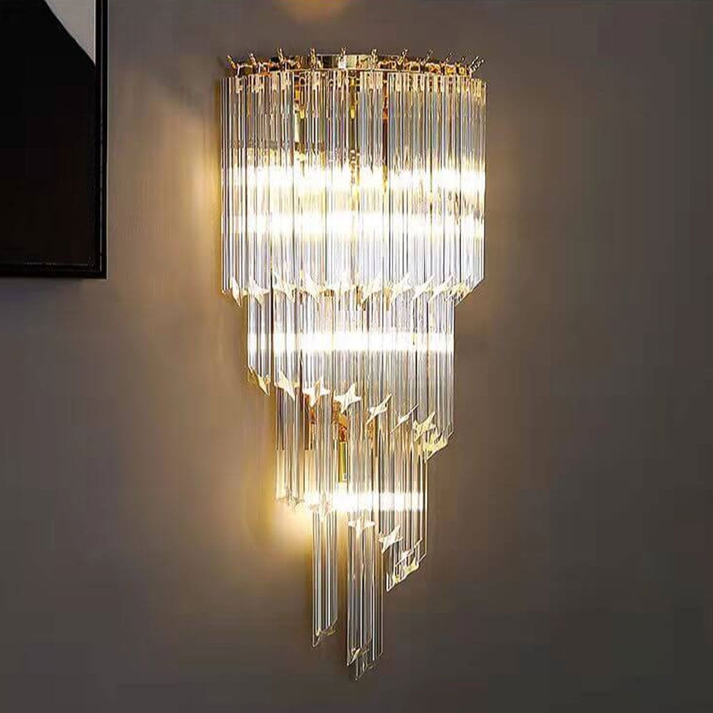 Crystal Four Layers 4-Light Wall Lamp