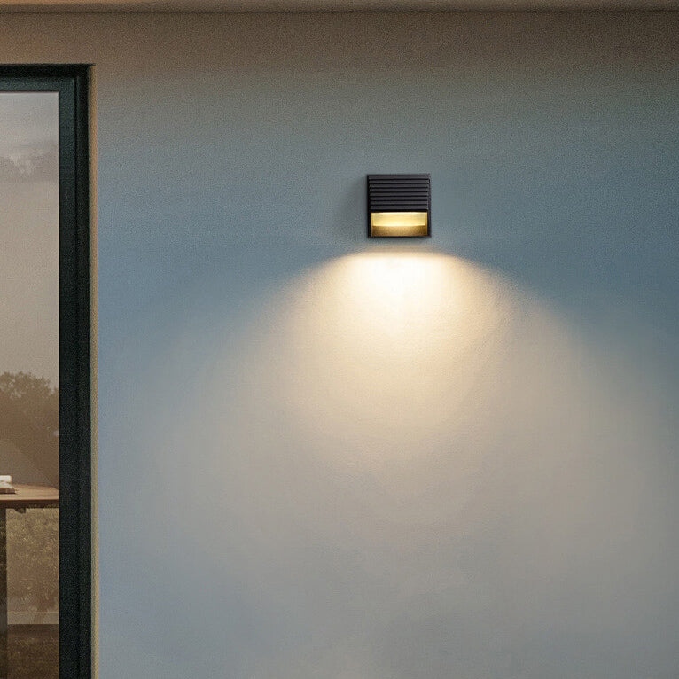 Striped Trapezoidal Patio Outdoor Light