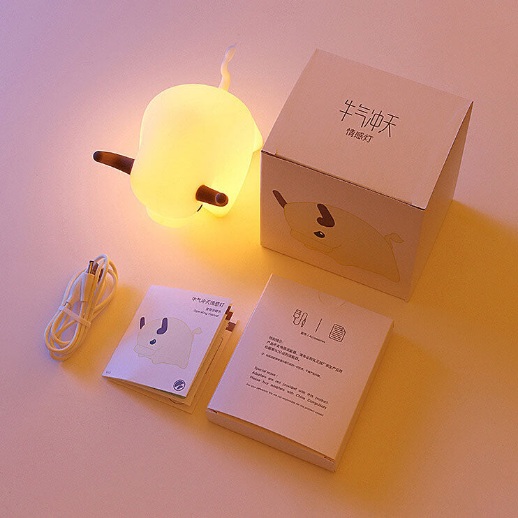 Animal Cow Silicone Timer Table Lamp